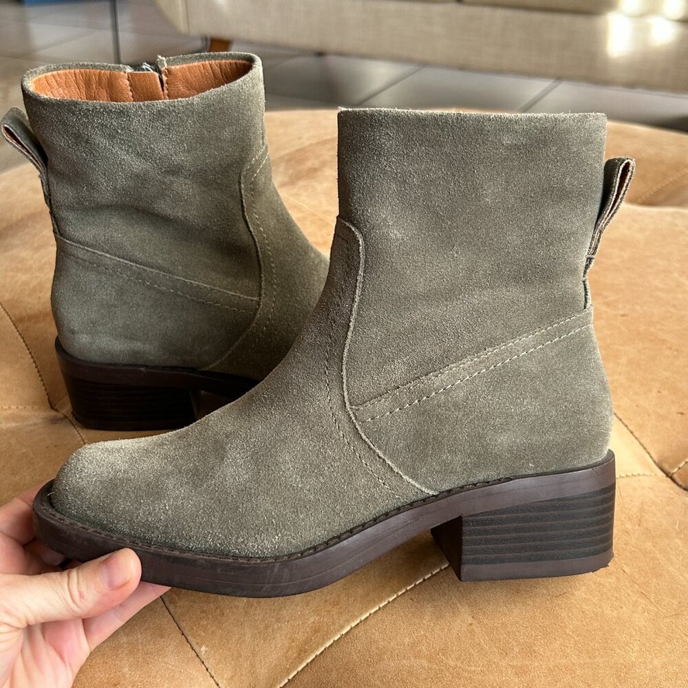Lucky Brand Suede Ankle Boots Earthy Minimal Classic, US 4.5 - Picture 9 of 13